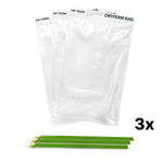 Dryferm Bag Starter Set mit 3 Dryferm Bags und 3 Verschlussclips (KI-generiertes Bild)